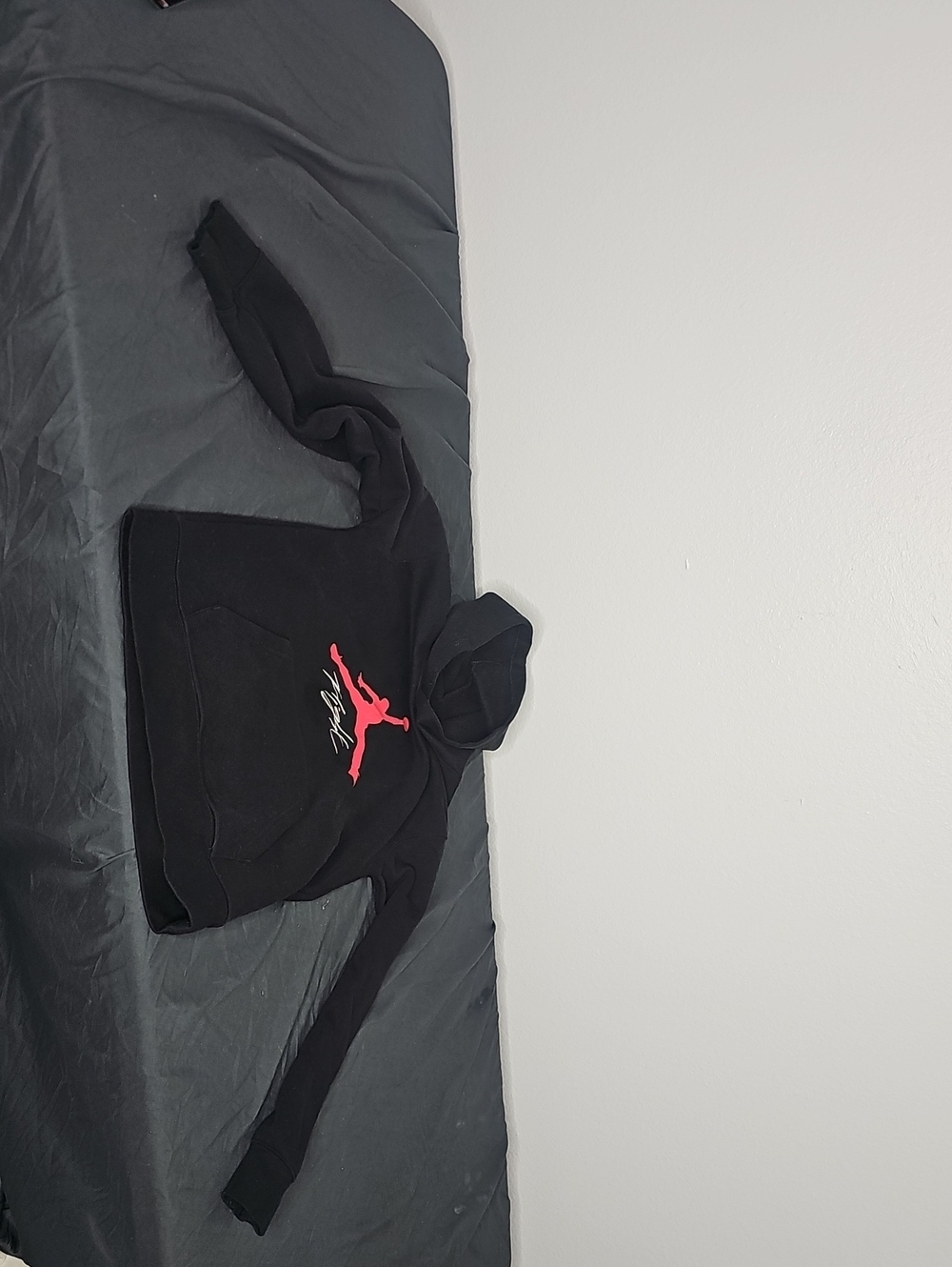 Jordan Black Pullover Hoodie with Pink Jumpman